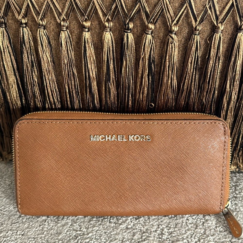 Michael Kors brown leather wallet